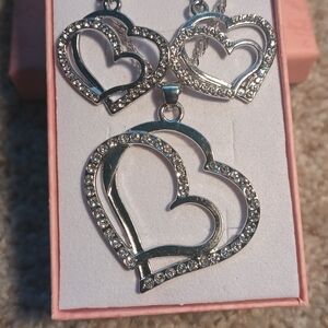 Elegant Silver Heart Pendant Necklace
